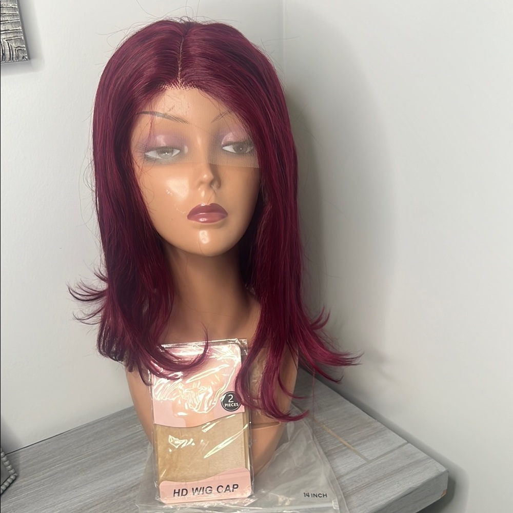 Vibrant Burgundy Hair Extension